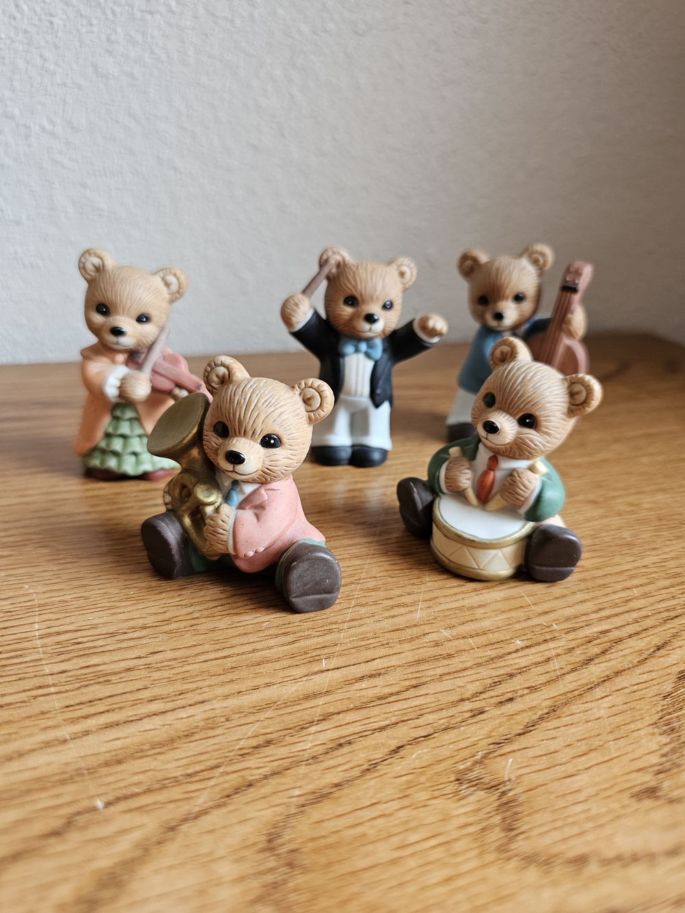 Bear Band Musicians Set Of 5 Ceramic Figurines 2 In Tall Homeco Sri Lanka